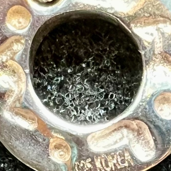 RLM STUDIO 925 black leather choker/four strands of tubular sterling silver - Picture 3 of 5